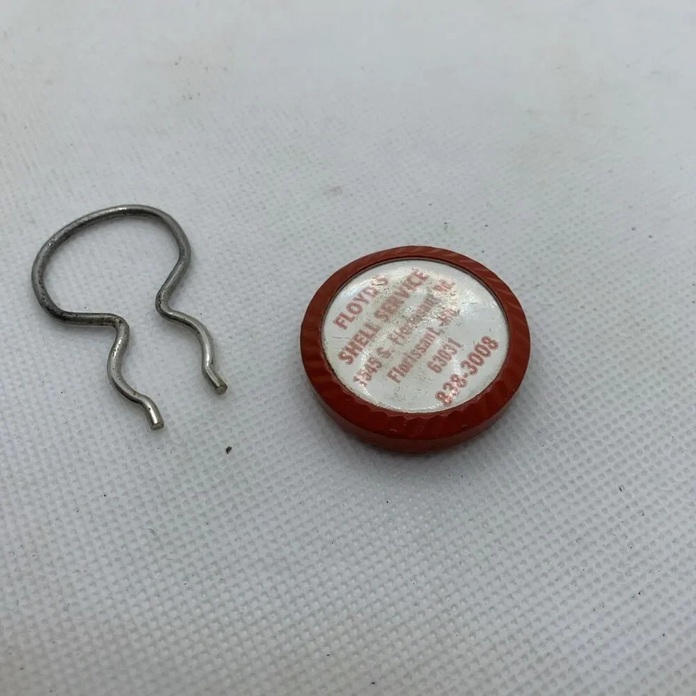 Vtg Shell Oil Key Chain - Floyd’s She’ll Service - Florissant, MO